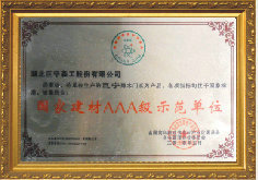國家建材AAA級(jí)示范單位